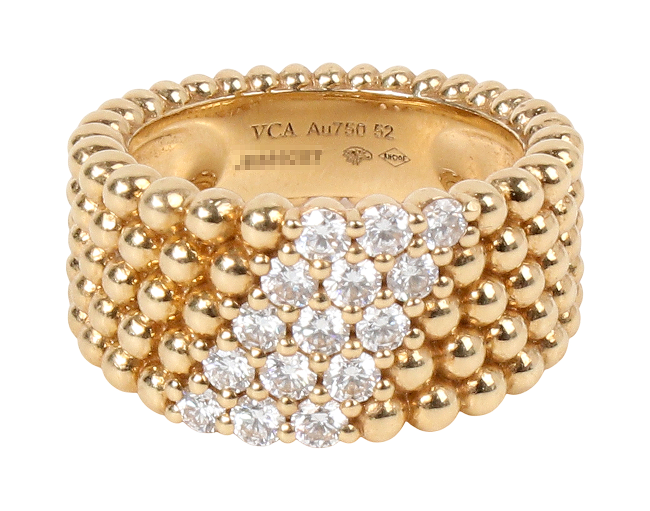 반클리프아펠 뻬를리 다이아몬드 링 5 로우 옐로우골드 52