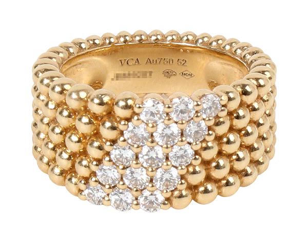 반클리프아펠 뻬를리 다이아몬드 링 5 로우 옐로우골드 52