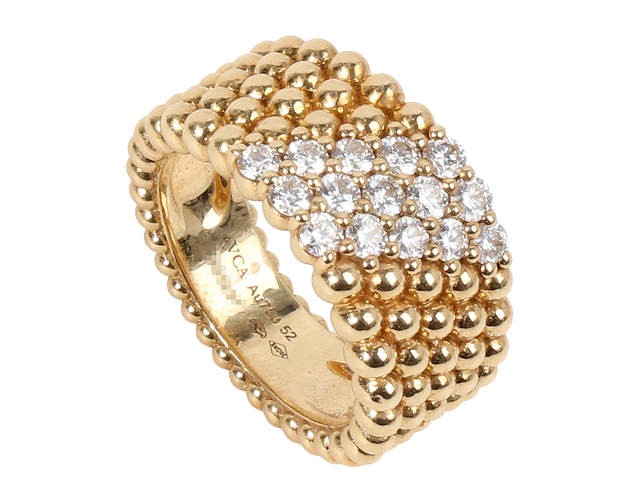 반클리프아펠 뻬를리 다이아몬드 링 5 로우 옐로우골드 52