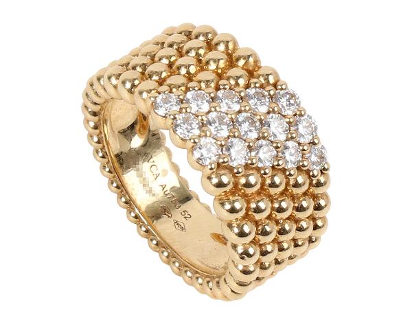 반클리프아펠 뻬를리 다이아몬드 링 5 로우 옐로우골드 52