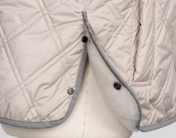 브루넬로 쿠치넬리 퍼 리버시블 후디 베스트 라이트 그레이 42