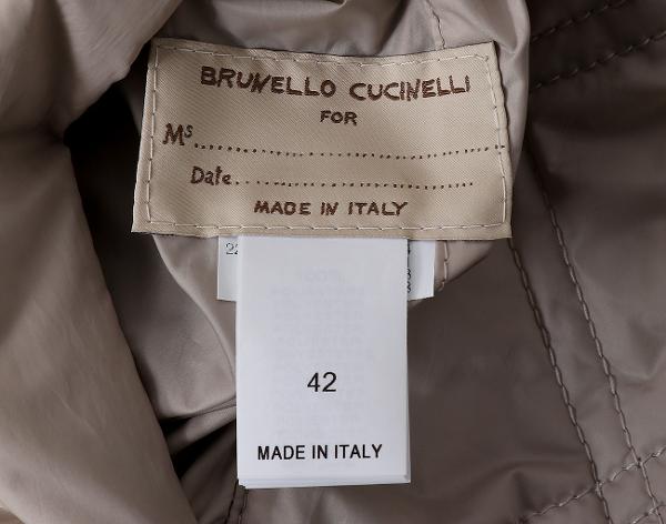 브루넬로 쿠치넬리 퍼 리버시블 후디 베스트 라이트 그레이 42