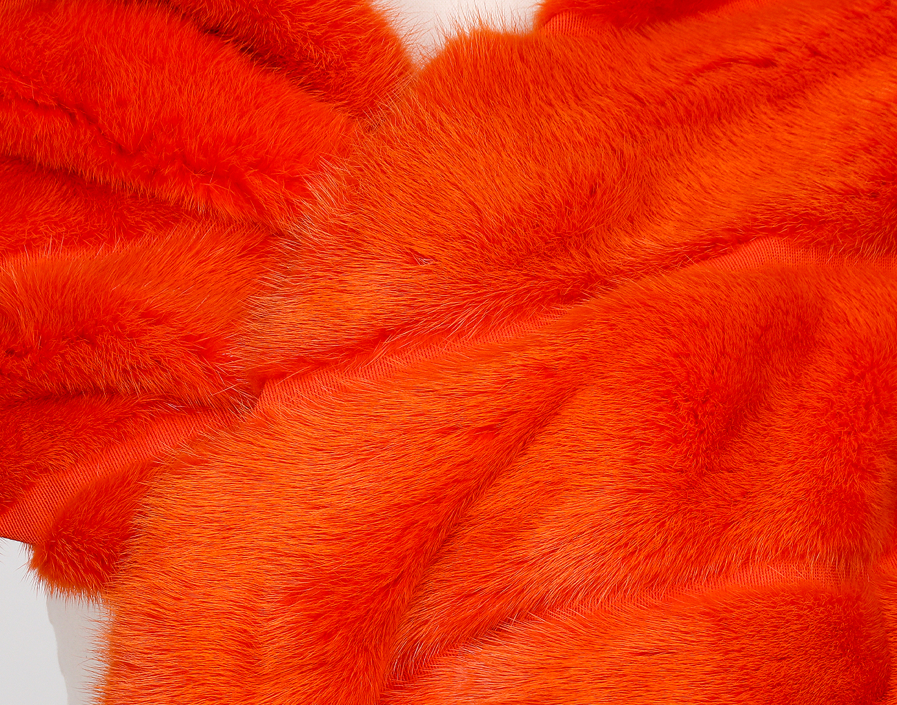 펜디 밍크 머플러 오렌지