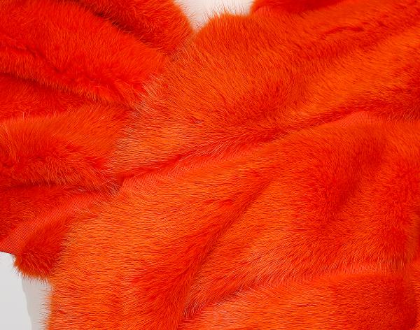 펜디 밍크 머플러 오렌지