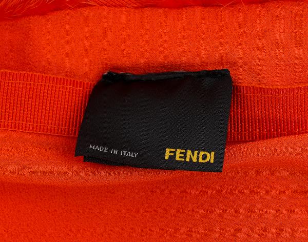 펜디 밍크 머플러 오렌지