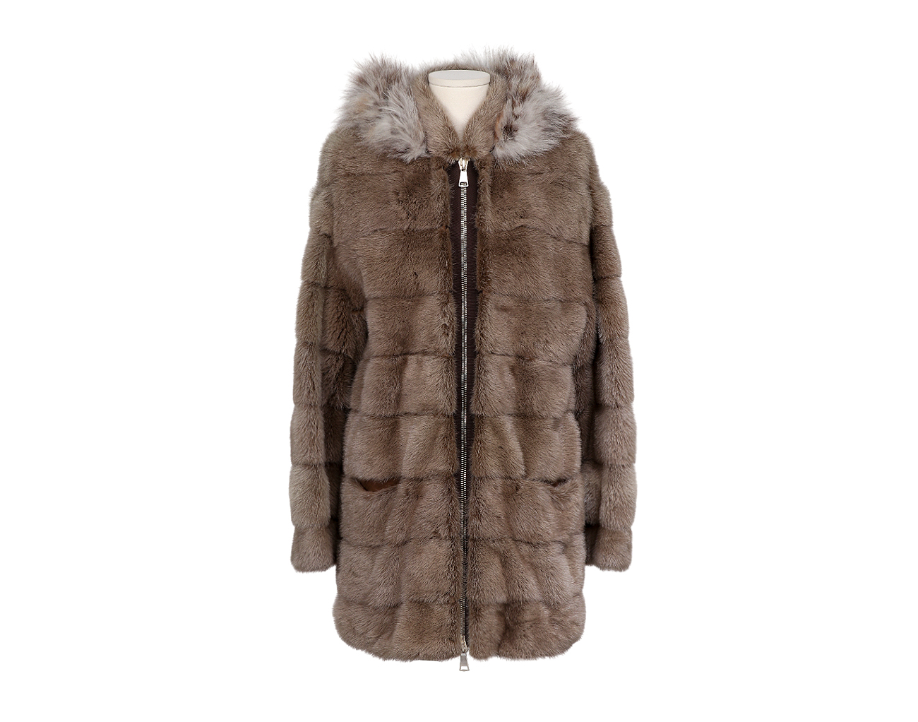 바이트 줄리아나 테조 밍크 코트 브라운 40