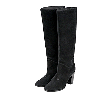 샤넬 스웨이드 롱 부츠 블랙 35 1/2C