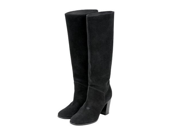 샤넬 스웨이드 롱 부츠 블랙 35 1/2C