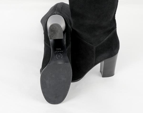 샤넬 스웨이드 롱 부츠 블랙 35 1/2C