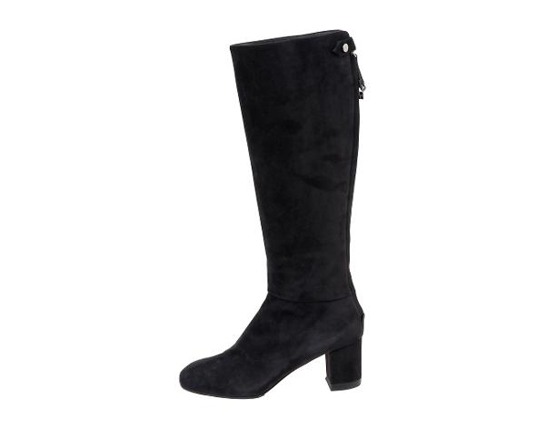 로로피아나 스웨이드 롱 부츠 블랙 36