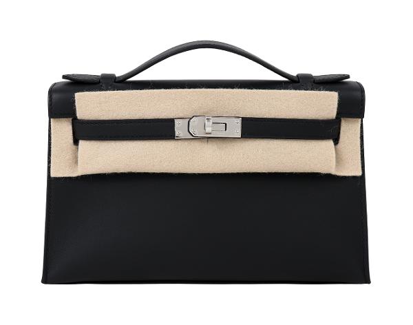 에르메스 켈리 포쉐트 블랙 은장 K