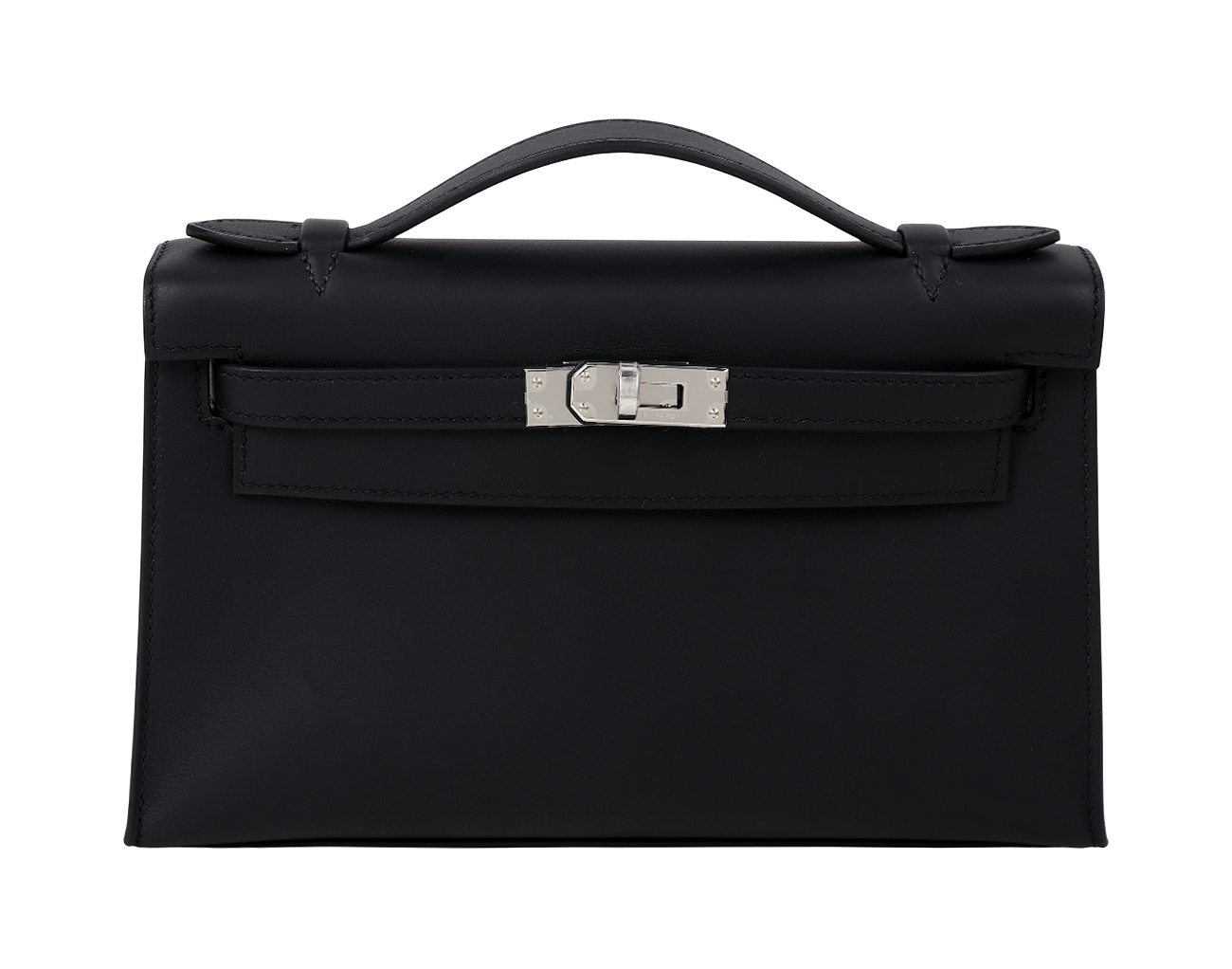 에르메스 켈리 포쉐트 블랙 은장 K