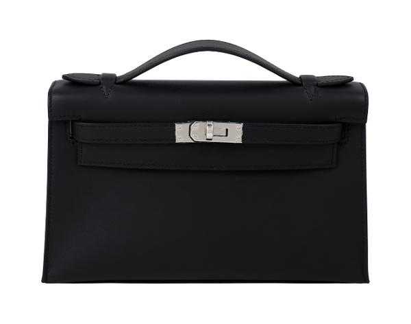 에르메스 켈리 포쉐트 블랙 은장 K