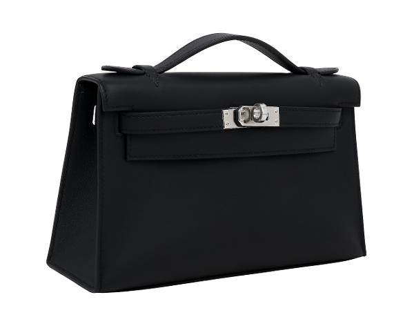 에르메스 켈리 포쉐트 블랙 은장 K