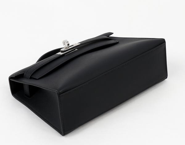 에르메스 켈리 포쉐트 블랙 은장 K