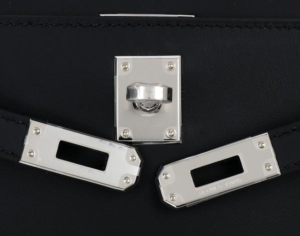 에르메스 켈리 포쉐트 블랙 은장 K