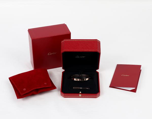 까르띠에 러브 브레이슬릿 싱글 스크루 클로저 핑크골드 17