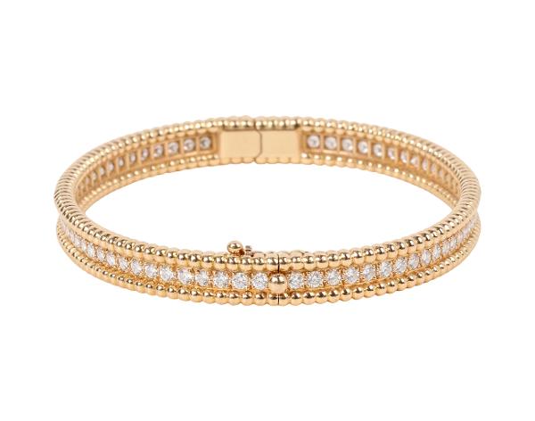 반클리프아펠 뻬를리 다이아몬드 브레이슬릿 1 로우 미디엄 로즈골드 S