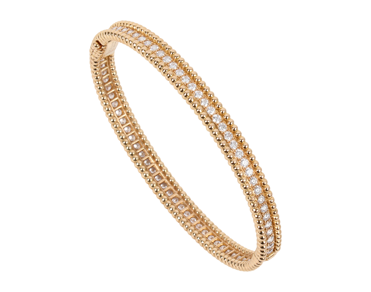 반클리프아펠 뻬를리 다이아몬드 브레이슬릿 1 로우 미디엄 로즈골드 S