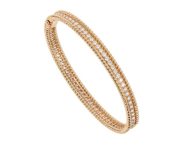 반클리프아펠 뻬를리 다이아몬드 브레이슬릿 1 로우 미디엄 로즈골드 S