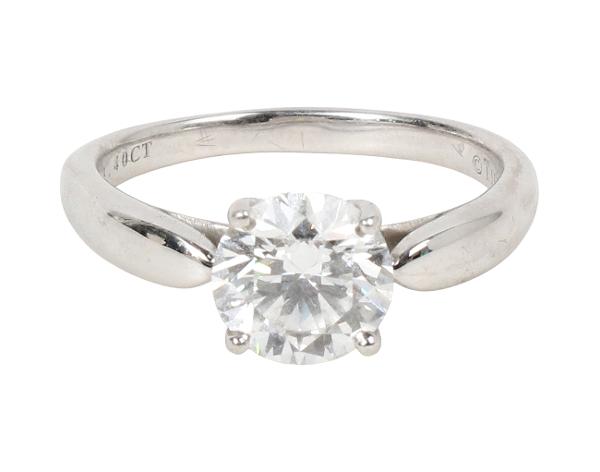 티파니앤코 티파니 하모니 라운드 브릴리언트 웨딩 링 플래티넘 1.40ct
