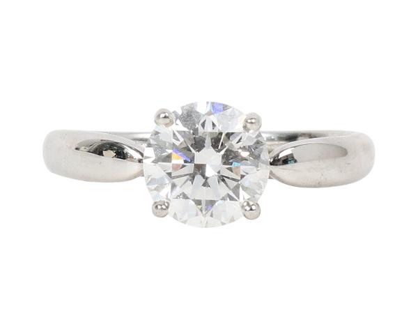 티파니앤코 티파니 하모니 라운드 브릴리언트 웨딩 링 플래티넘 1.40ct