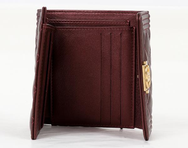 샤넬 보이 스몰 플랩 월렛 보르도 빈티지 금장