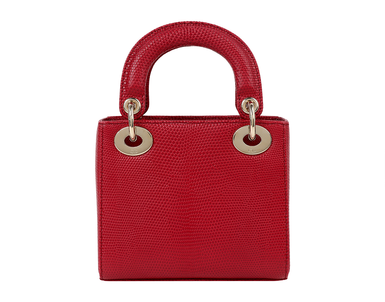 디올 레이디 디올 미니 리자드 레드