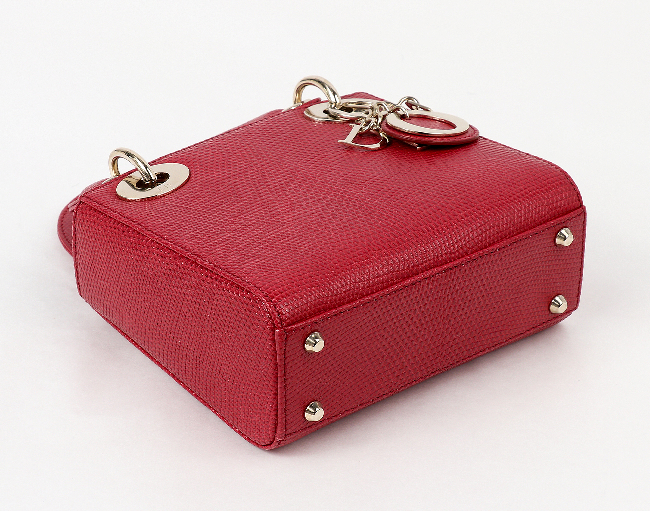 디올 레이디 디올 미니 리자드 레드