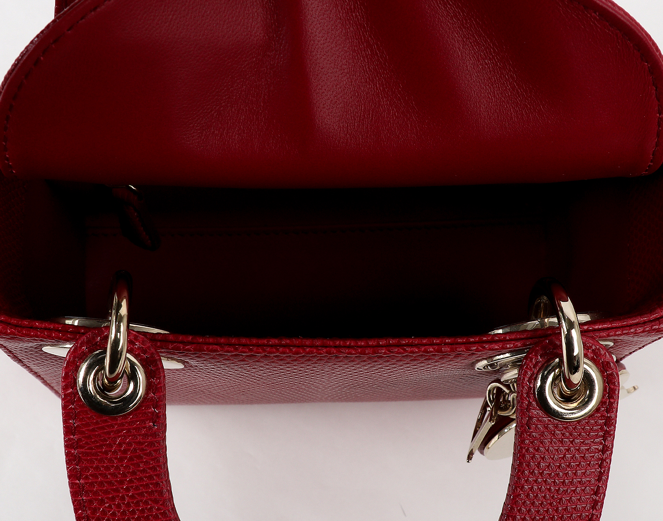 디올 레이디 디올 미니 리자드 레드