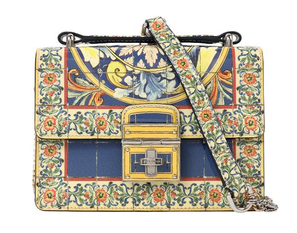 돌체앤가바나 마졸리카 프린트 로잘리아 탑핸들 백