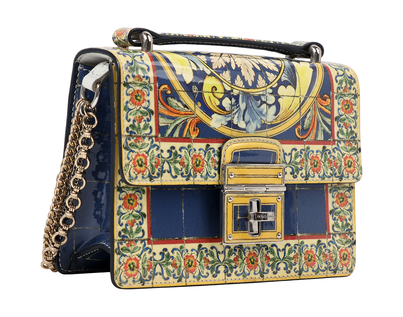 돌체앤가바나 마졸리카 프린트 로잘리아 탑핸들 백
