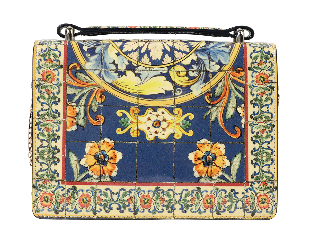 돌체앤가바나 마졸리카 프린트 로잘리아 탑핸들 백