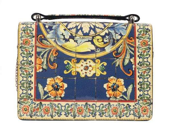 돌체앤가바나 마졸리카 프린트 로잘리아 탑핸들 백