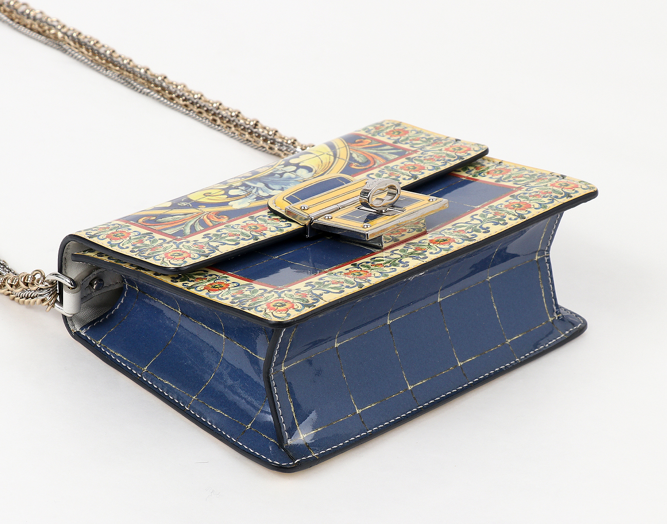 돌체앤가바나 마졸리카 프린트 로잘리아 탑핸들 백