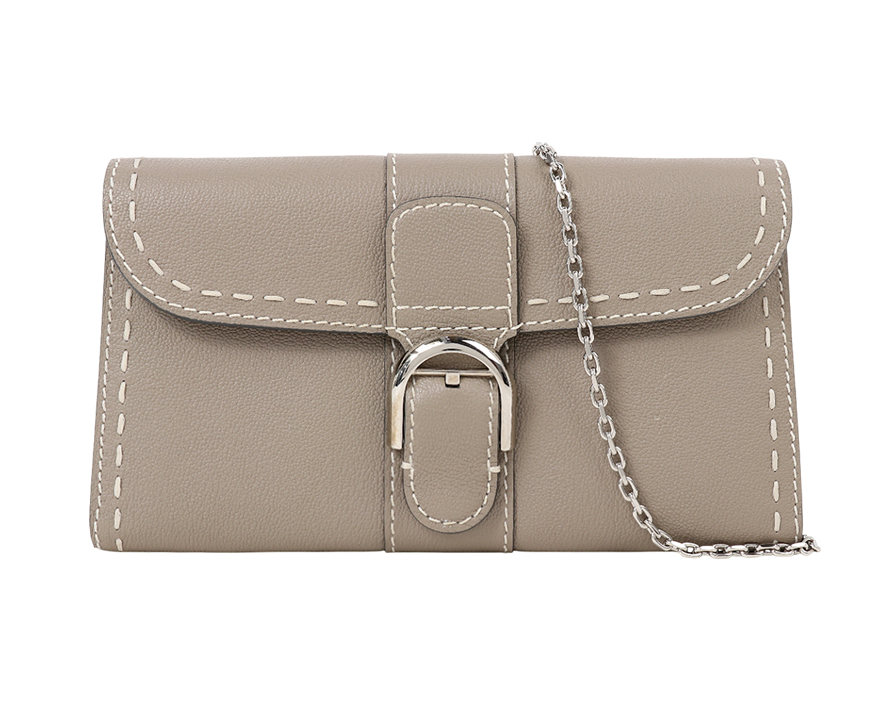 델보 브리앙 체인 롱 월렛 뚜뜨렐 아이보리 은장