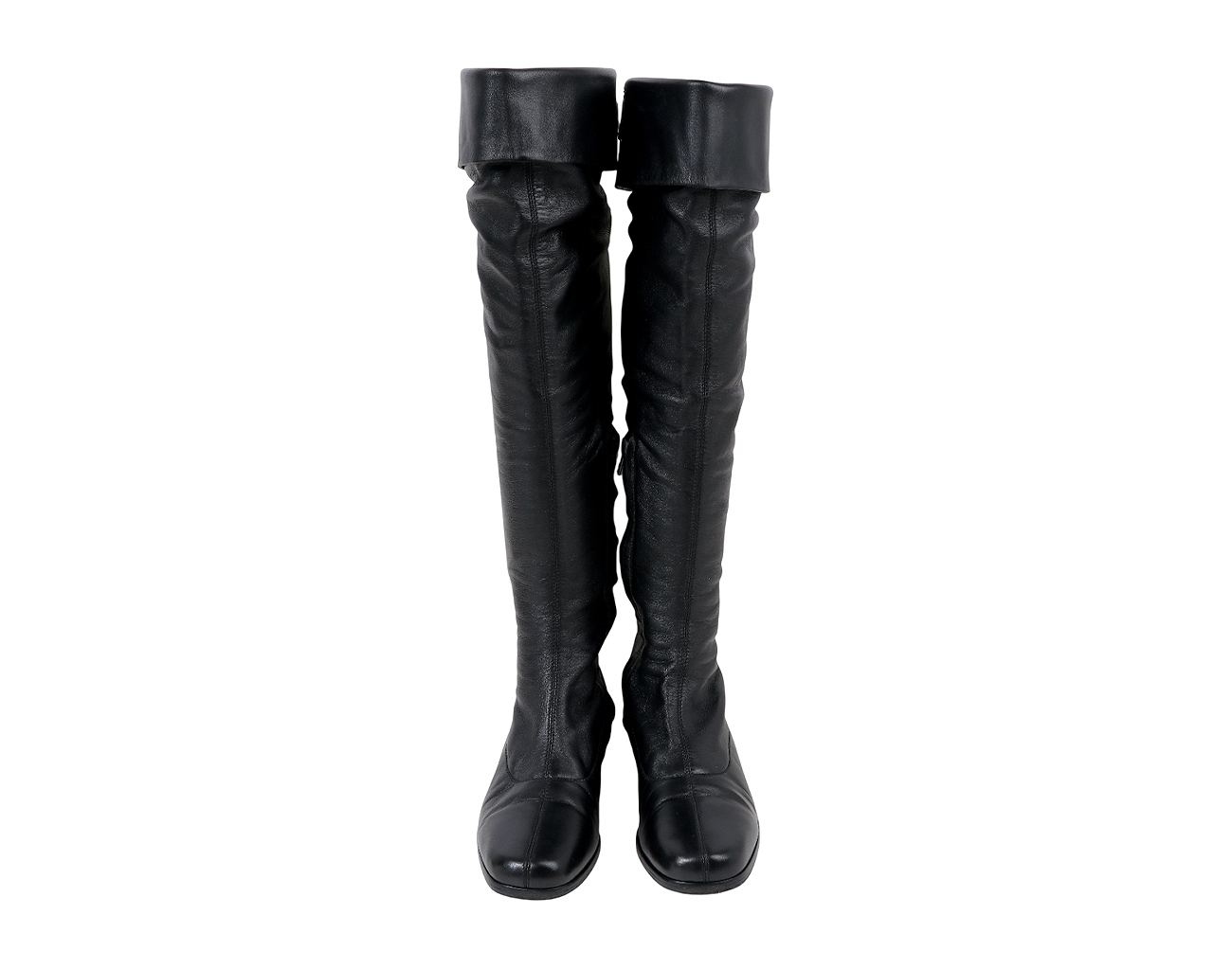 샤넬 롱 부츠 블랙 35