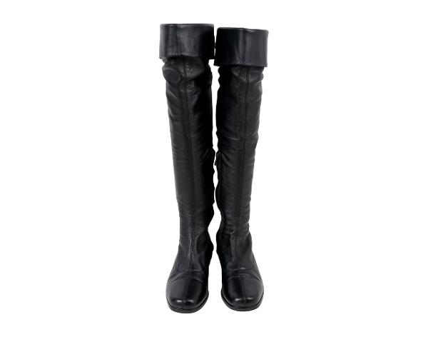 샤넬 롱 부츠 블랙 35