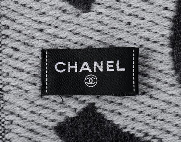 샤넬 26C CC 리버시블 머플러 블랙 그레이