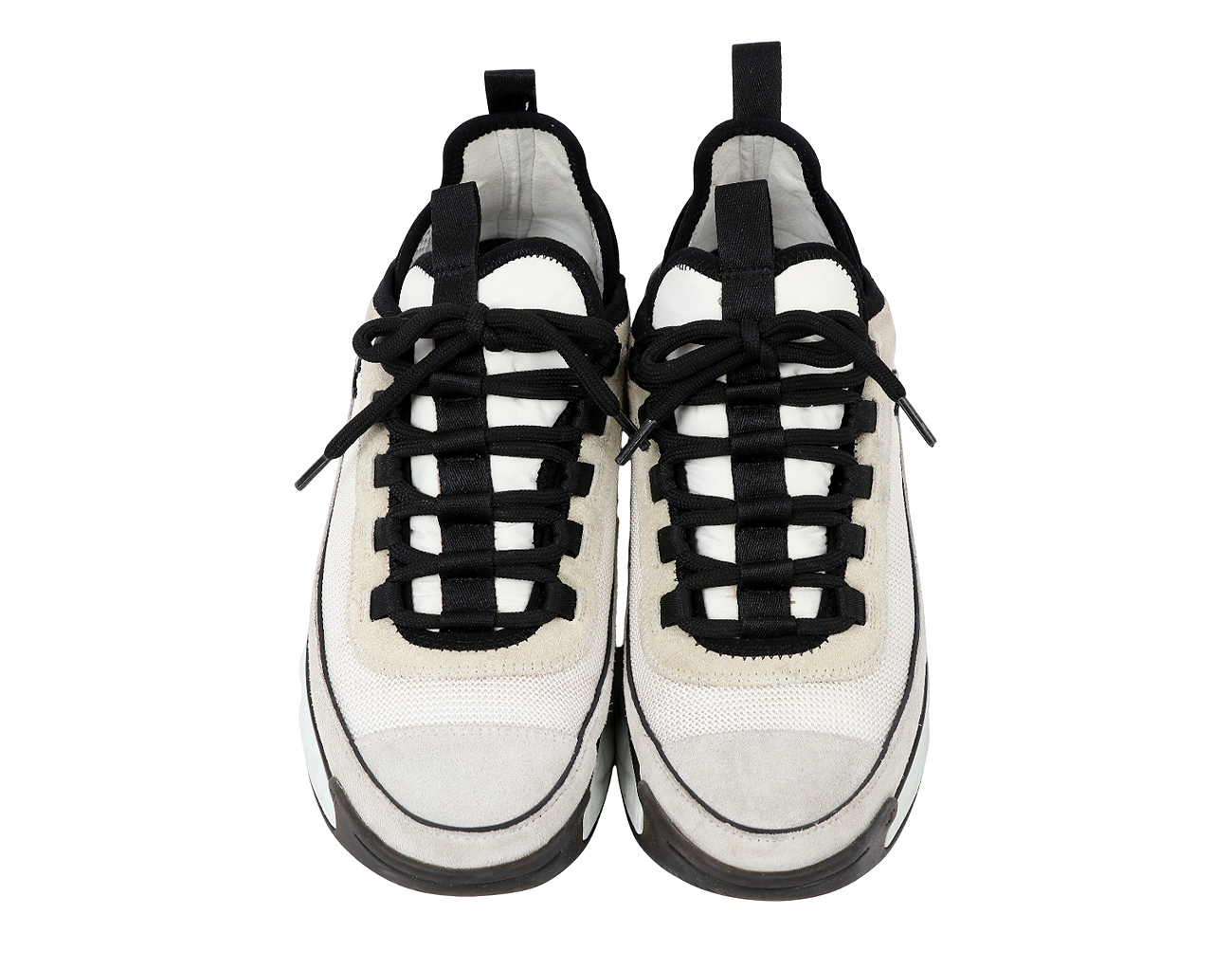 샤넬 믹스드파이버 스니커즈 화이트 라이트 그레이 37 1/2