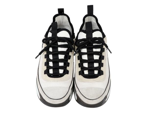 샤넬 믹스드파이버 스니커즈 화이트 라이트 그레이 37 1/2