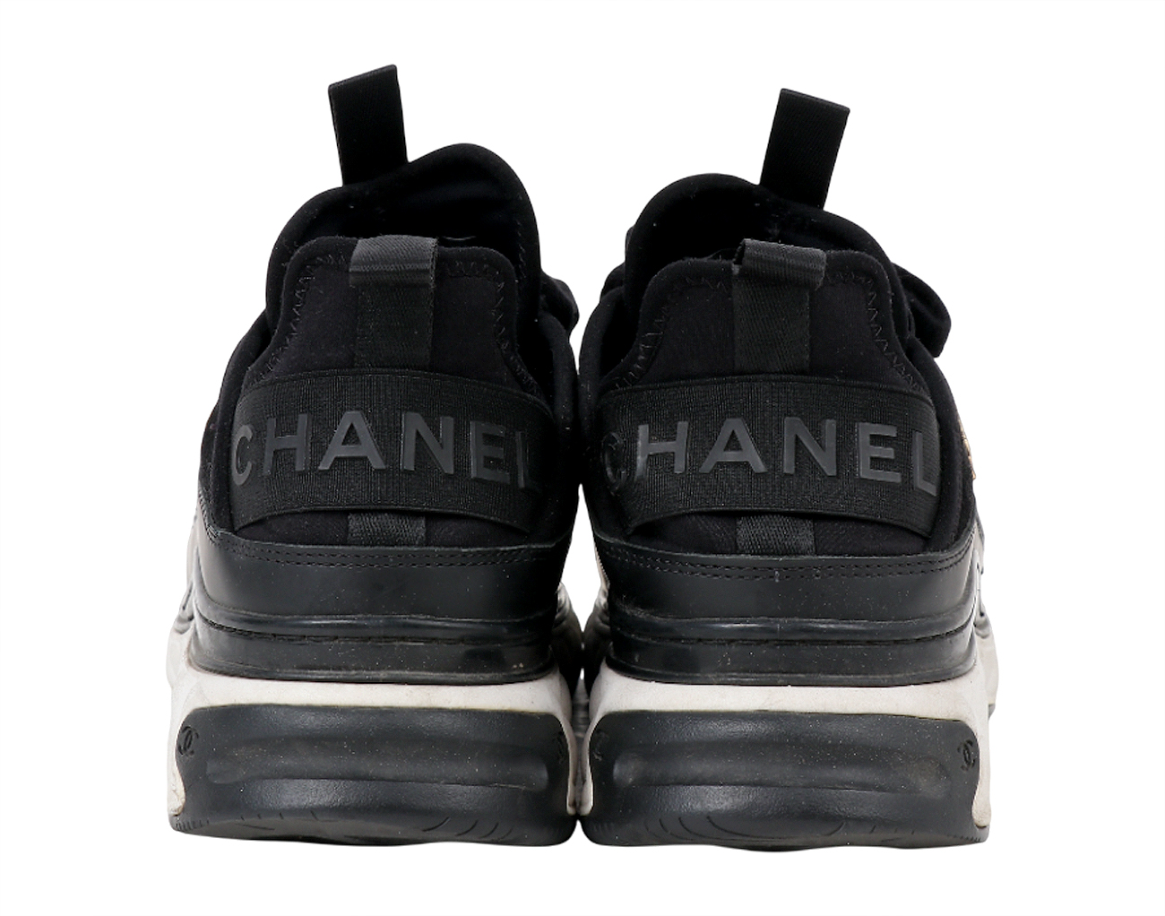 샤넬 믹스드파이버 스니커즈 블랙 37 1/2