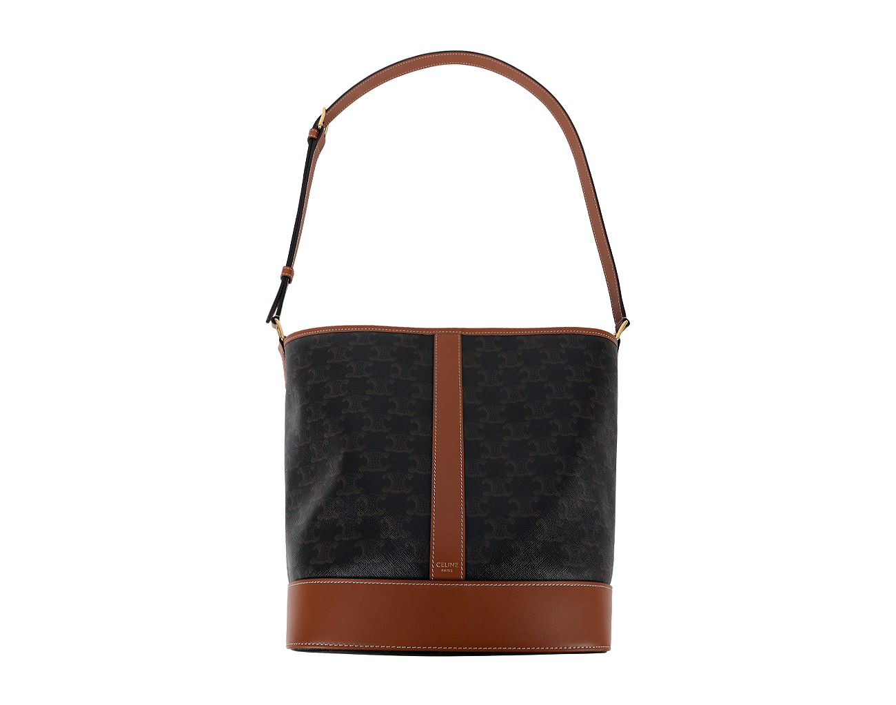 셀린느 트리옹프 버킷백 미디엄 탠