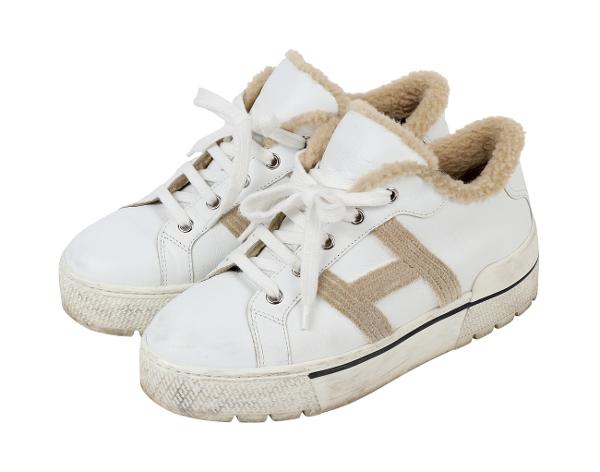 에르메스 시어링 데어 스니커즈 블랑 에크루 37 1/2