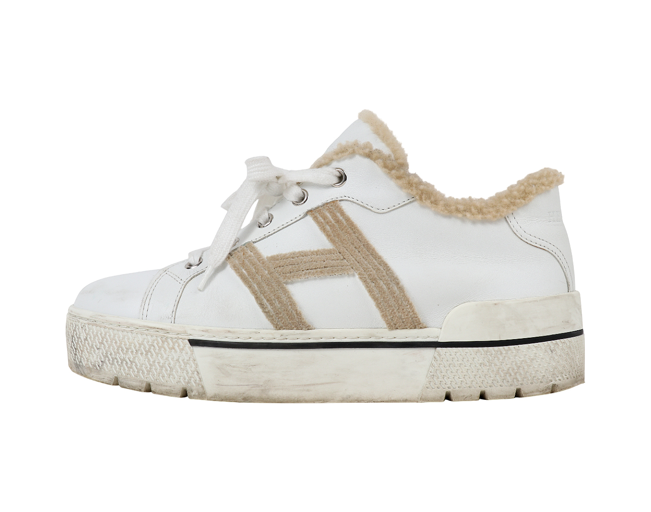 에르메스 시어링 데어 스니커즈 블랑 에크루 37 1/2