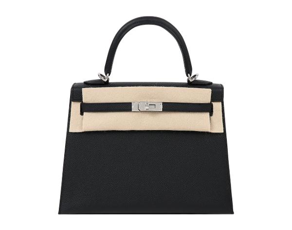 에르메스 셀리에 켈리 25 블랙 은장 K
