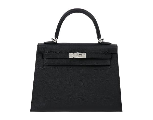 에르메스 셀리에 켈리 25 블랙 은장 K