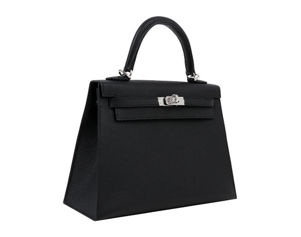 에르메스 셀리에 켈리 25 블랙 은장 K