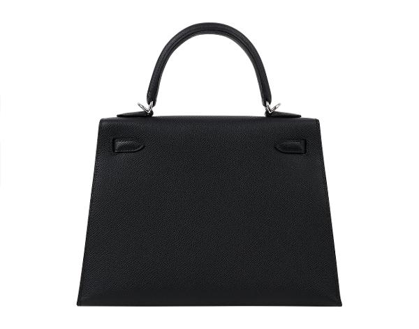 에르메스 셀리에 켈리 25 블랙 은장 K