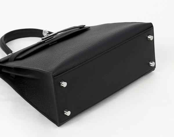 에르메스 셀리에 켈리 25 블랙 은장 K